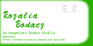 rozalia bodacz business card
